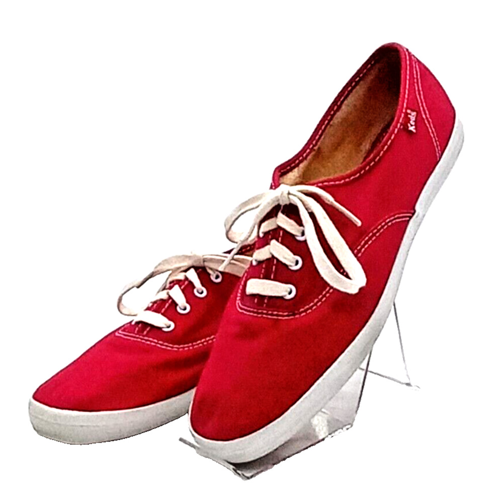 Keds Champion Sneakers Shoes Red Canvas Women's Size 8.5 Low Lace Up - Picture 4 of 13